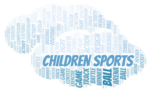 Barn sport word cloud. — Stockfoto