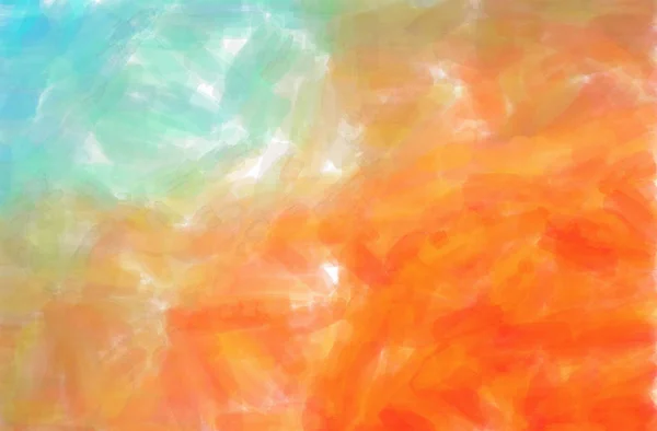 Ilustração abstrata de azul, fundo aquarela laranja — Fotografia de Stock