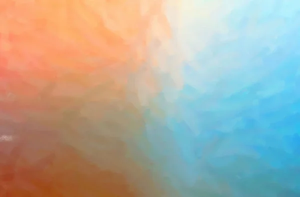 Abstrakcyjna ilustracja niebieskiego, pomarańczowego farby olejnej pędzla — Zdjęcie stockowe