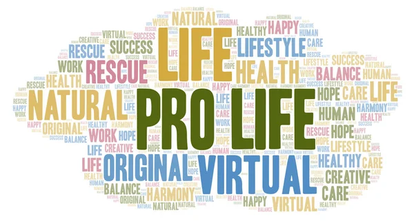Pro Life szó felhő. — Stock Fotó