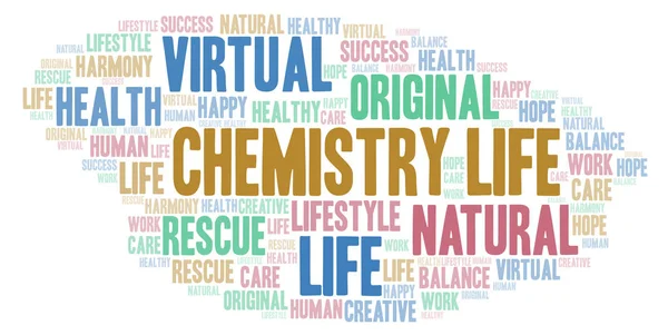 Química Vida palavra nuvem . — Fotografia de Stock