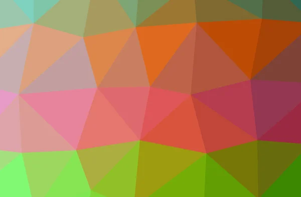 Illustratie van abstract Green, oranje horizontale laag poly achtergrond. Mooie veelhoek ontwerppatroon. — Stockfoto