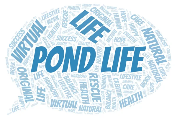 Pond Life slovo mrak. — Stock fotografie