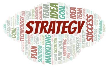 Strateji kelime bulutu.