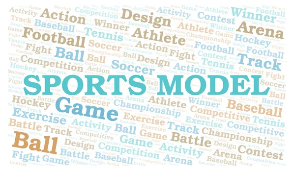 Modelo de esportes nuvem de palavras . — Fotografia de Stock