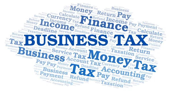 Üzleti adózási szó felhő. — Stock Fotó