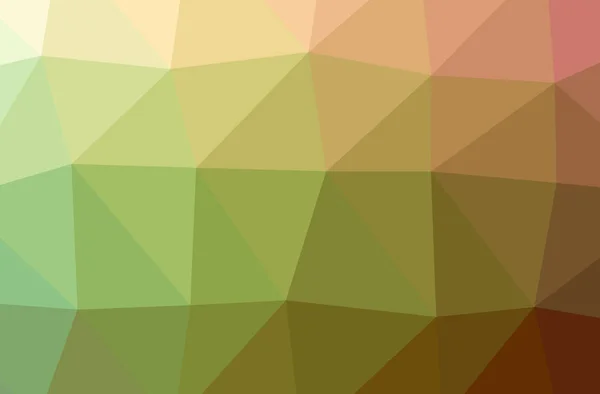 Ilustrace abstraktní zelené, oranžové horizontální nízké poly pozadí. Krásný mnohoúhelník návrhový vzor. — Stock fotografie