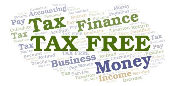 Tax Free parola cloud . — Foto Stock