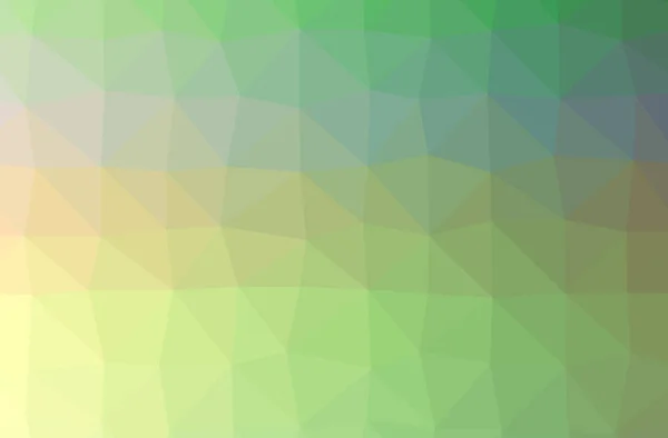 Ilustración de fondo polivinílico bajo horizontal abstracto verde, amarillo. Hermoso patrón de diseño polígono . —  Fotos de Stock