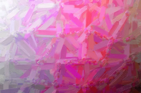 Абстрактна ілюстрація рожевої олійної фарби з великим пензлем — стокове фото