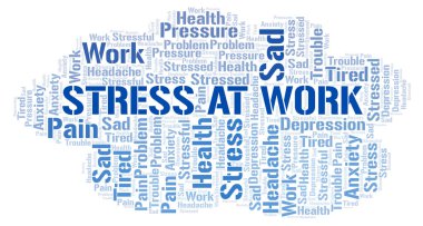 Stres At Work kelime bulutu.