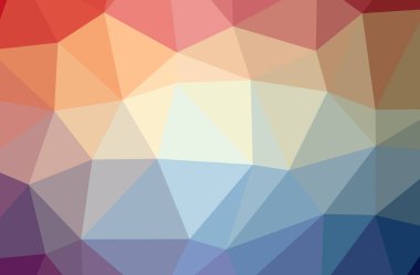 Mavi ve kırmızı yatay düşük Poli arka plan resmi. Güzel çokgen tasarım deseni. 