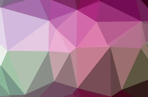 Illustration av abstrakt grön, rosa horisontella låg poly bakgrund. Vackra polygon designmönster. — Stockfoto