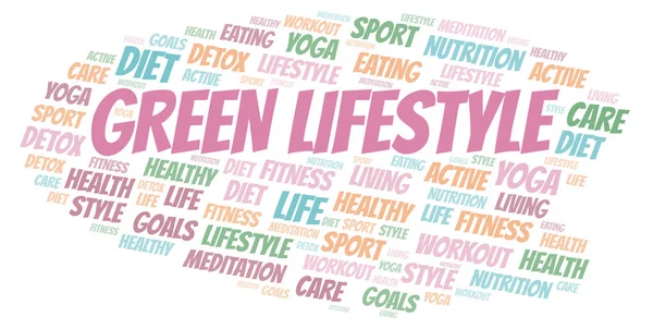 Green Lifestyle parola nube . — Foto Stock