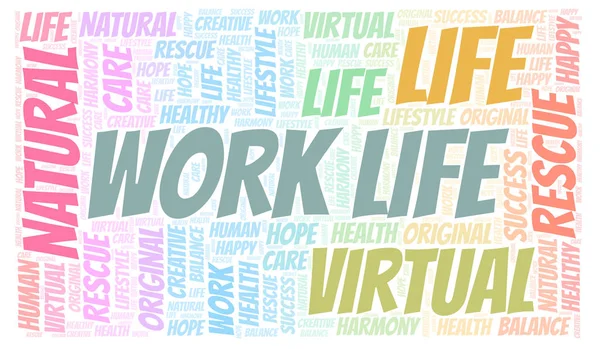 Work Life word cloud. — Stok Foto