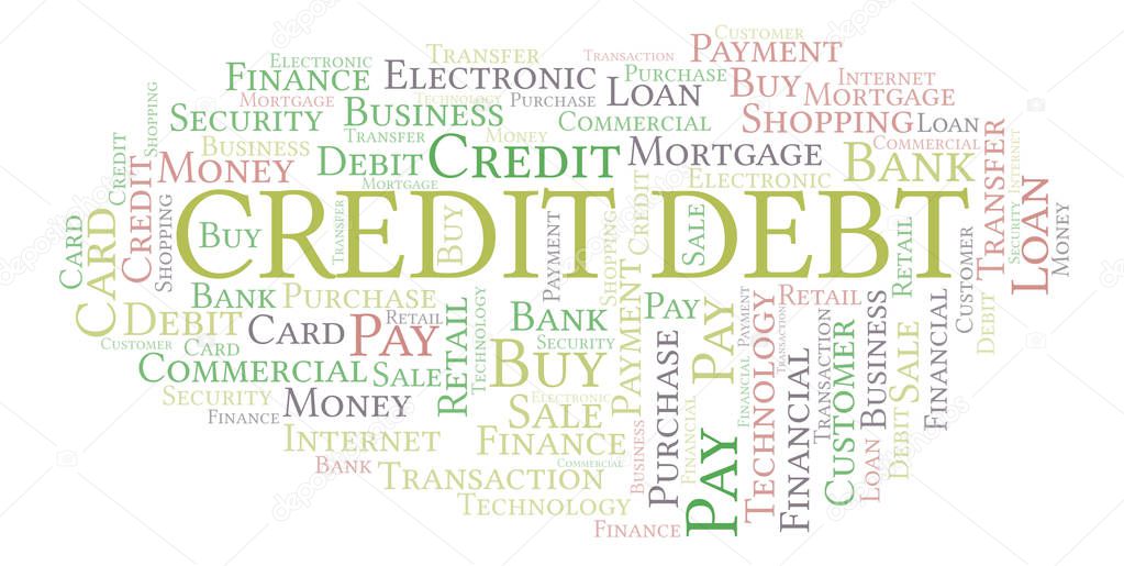 Credit Debt word cloud.