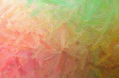 Turuncu Tüylü Fırça Yağlı Boyası arkaplanının soyut çizimi.