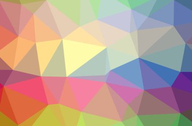 İllüstrasyon soyut mavi, turuncu, kırmızı, sarı yatay düşük Poli arka plan. Güzel çokgen tasarım deseni. İhtiyaçlarınız için yararlı. 