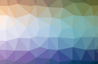 Soyut düşük poli mavi yatay arkaplan çizimi