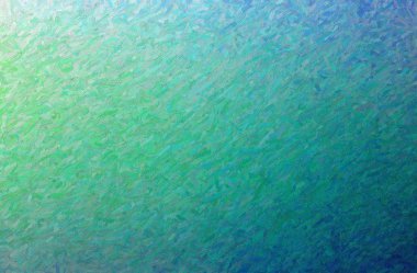 Mavi ve yeşil renkli Impasto arkaplanının soyut çizimi.