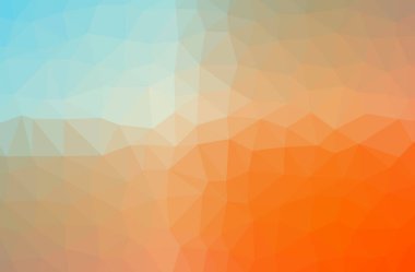 Soyut mavi, turuncu, düşük yatay polimer arkaplan. Çok güzel bir çokgen dizaynı. İhtiyaçlarınız için faydalı. 