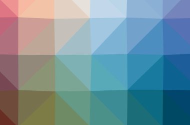 Soyut Mavi ve Kırmızı yatay düşük polimerli arka plan tasviri. Çok güzel bir çokgen dizaynı. İhtiyaçlarınız için faydalı. 