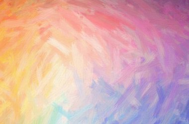 Turuncu Tüylü Fırça Yağlı Boyası arkaplanının soyut çizimi.