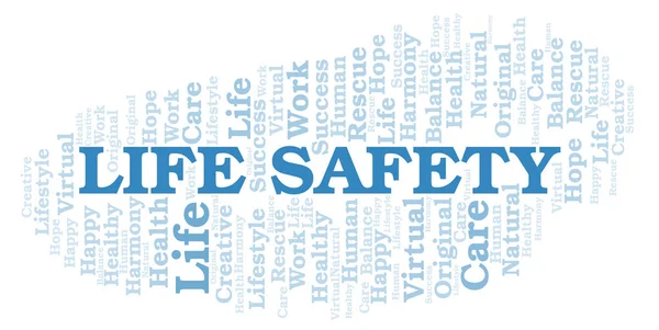 Nube Palabras Life Safety Wordcloud Hecho Solo Con Texto —  Fotos de Stock