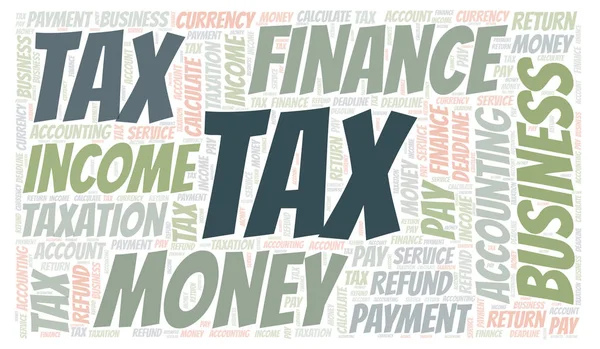 Tax Word Cloud Wordcloud Made Text Only — Stock Photo, Image