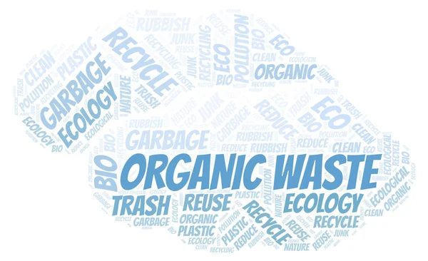 Organic Waste Sana Pilvi Wordcloud Tehty Vain Tekstillä — kuvapankkivalokuva