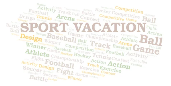 Sport Vacation Word Cloud Wordcloud Made Text Only — Stock Photo, Image