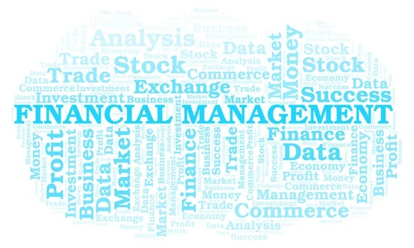 Financieel Management Word Cloud Wordcloud Gemaakt Met Alleen Tekst — Stockfoto