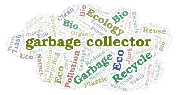 Garbage Collector Slovo Mrak Wordcloud Pouze Text — Stockový vektor