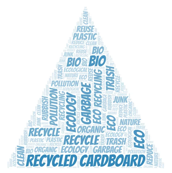 Recycled Cardboard Word Cloud Wordcloud Made Text Only — Stock Vector
