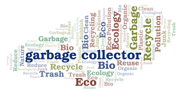 Garbage Collector Slovo Mrak Wordcloud Pouze Text — Stockový vektor