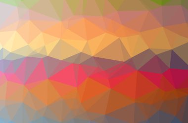 Soyut turuncu, kırmızı yatay düşük Poli arka plan resmi. Güzel çokgen tasarım deseni. 