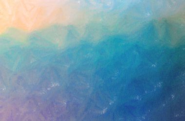 Soyut mavi, yeşil, sarı balmumu mum boya arka plan resmi