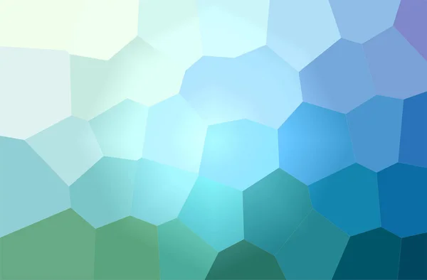 Abstrakt Illustration Blå Och Grön Giant Hexagon Bakgrund — Stockfoto