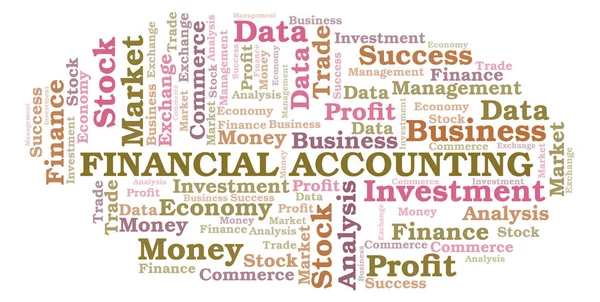 Finansal muhasebe word bulut, yalnızca metin ile yapılan wordcloud.