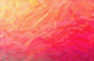 Kırmızı Tüylü Fırça Yağlı Boyası arkaplanının soyut çizimi.