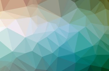 Soyut mavi, yeşil, sarı, yatay düşük polimer arkaplan. Çok güzel bir çokgen dizaynı. İhtiyaçlarınız için faydalı. 