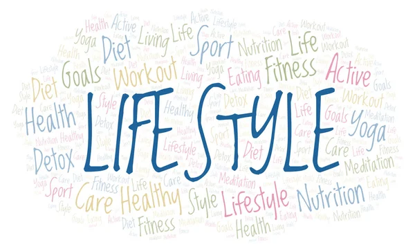Lifestyle Word Cloud Wordcloud Made Text Only — Stock Photo, Image