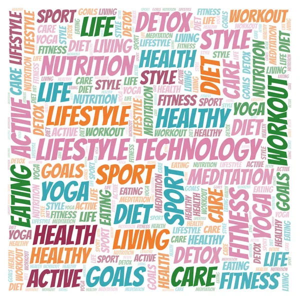 Lifestyle Technology Word Cloud Wordcloud Made Text Only — Stock Photo, Image