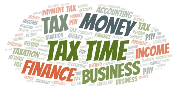 Tax Time Nuage Mots Wordcloud Fait Avec Texte Seulement — Photo