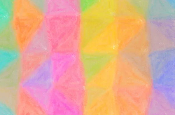 Abstrakte Darstellung Von Grünem Orangefarbenem Wachsmalkreide Hintergrund — Stockfoto
