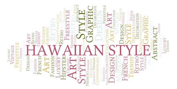 Hawaiian Style Word Cloud White Background — Stock Photo, Image