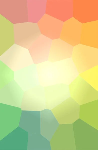 Αφηρημένη Απεικόνιση Του Πράσινο Πορτοκαλί Φόντο Γίγαντας Εξάγωνο — Φωτογραφία Αρχείου