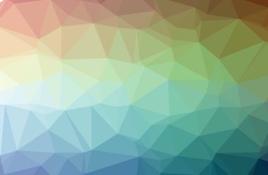 İllüstrasyon Soyut Mavi, pembe, kırmızı, sarı yatay düşük poli arka plan. Güzel Çokgen tasarım deseni. İhtiyaçlarınız için yararlı. 