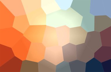 Turuncu Dev Hexagon arkaplanının soyut çizimi.