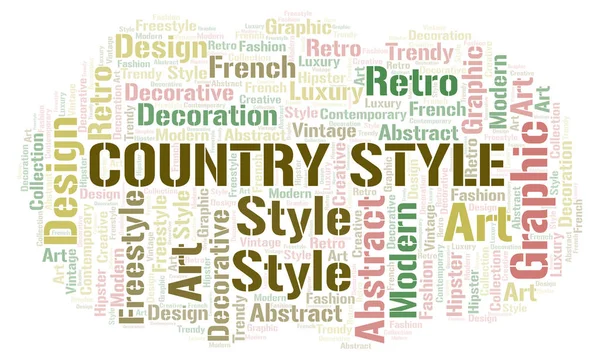 Stile Country Parola Nube Sfondo Bianco — Foto Stock